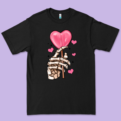Skeleton Hand With Sugar Valentines Day Premium Tee Designed By Maliassmallbusiness