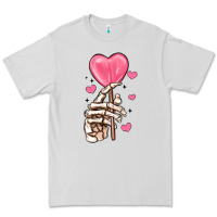 Dove Grey skeleton hand with sugar valentines day Premium Tee - MaliasSmallBusiness