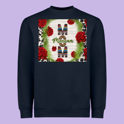 Mexican Mom With Roses Heavyweight Sweatshirt Designed By Tumblerdesignbyshophia