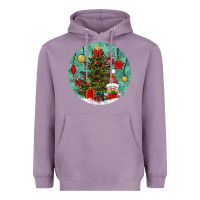 Lavender christmas tree and gnome Heavyweight Hoodie - BundleAndBundleShop