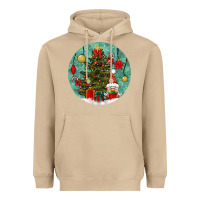 Mushroom christmas tree and gnome Heavyweight Hoodie - BundleAndBundleShop