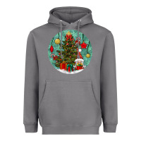 Storm christmas tree and gnome Heavyweight Hoodie - BundleAndBundleShop