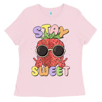 Bubblegum Pink stay sweet Ladies Tee - MaliasSmallBusiness