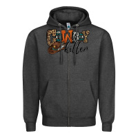 Charcoal Heather cowboy killer Zipper Hoodie - OliviaCreatesArt
