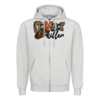 Dove Grey cowboy killer Zipper Hoodie - OliviaCreatesArt