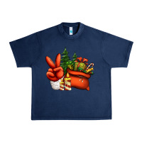 Navy christmas santa claus peace hand Urban Heavy Tee - Jasminsmagicworld