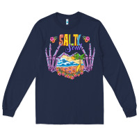 Navy Salty soul Long Sleeve Tee - NancyCooperArtShop