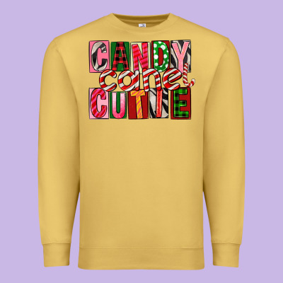 Candy Cane Cutie Premium Sweatshirt Designed By Fadigitalartstudio
