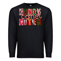Black Candy Cane Cutie Premium Sweatshirt - FaDigitalArtStudio