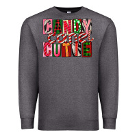 Charcoal Heather Candy Cane Cutie Premium Sweatshirt - FaDigitalArtStudio