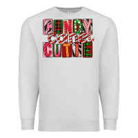 Dove Grey Candy Cane Cutie Premium Sweatshirt - FaDigitalArtStudio