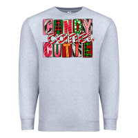 Heather Grey Candy Cane Cutie Premium Sweatshirt - FaDigitalArtStudio