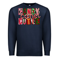 Navy Candy Cane Cutie Premium Sweatshirt - FaDigitalArtStudio