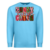 Ocean Blue Candy Cane Cutie Premium Sweatshirt - FaDigitalArtStudio