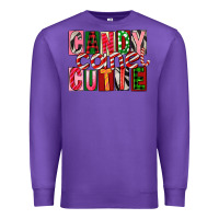 Purple Candy Cane Cutie Premium Sweatshirt - FaDigitalArtStudio