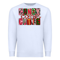 White Candy Cane Cutie Premium Sweatshirt - FaDigitalArtStudio