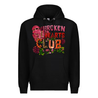 Black Broken heart club Premium Hoodie - FaDigitalArtStudio
