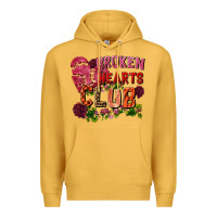 Mustard Broken heart club Premium Hoodie - FaDigitalArtStudio