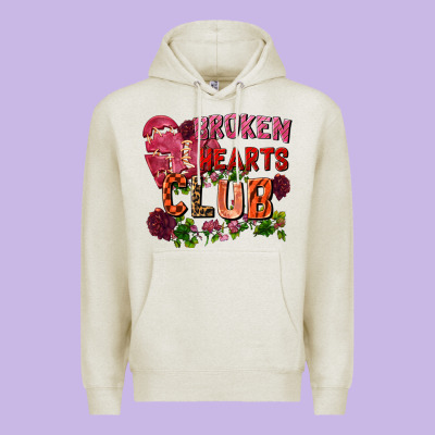 Broken Heart Club Premium Hoodie Designed By Fadigitalartstudio
