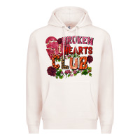Pale Pink Broken heart club Premium Hoodie - FaDigitalArtStudio