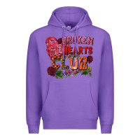 Purple Broken heart club Premium Hoodie - FaDigitalArtStudio