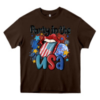 Chocolate Brown party in the usa Heavy Core Tee - MaliasSmallBusiness