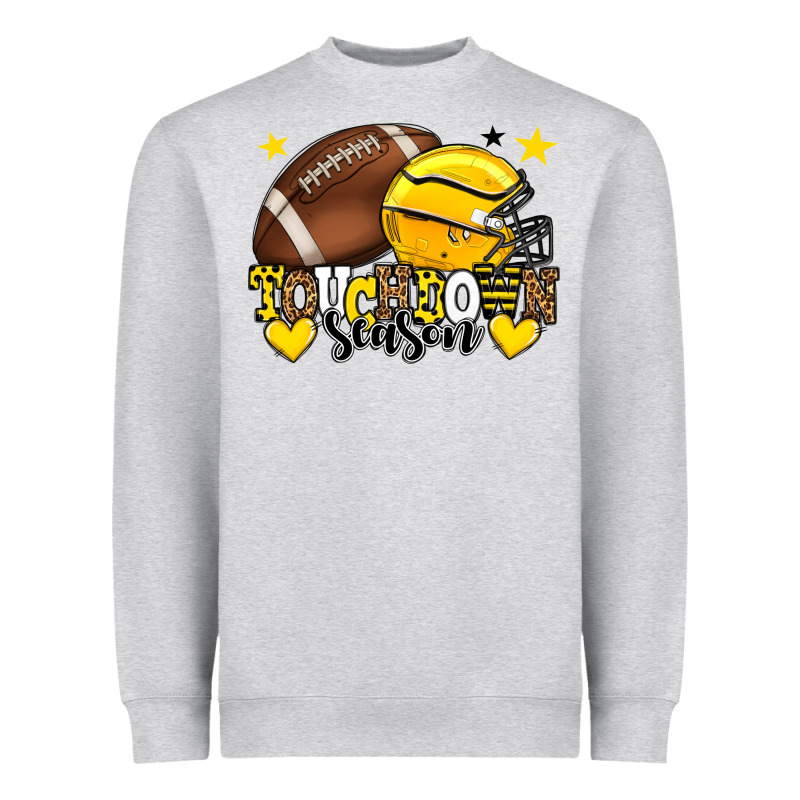 Touchdown Season American Football Yellow Team Heavyweight Sweatshirt by HowdyJamesFarm | Teevron