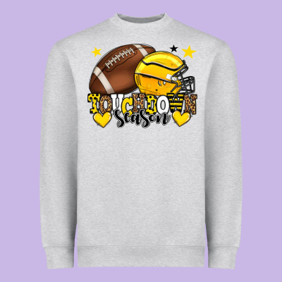 Touchdown Season American Football Yellow Team Heavyweight Sweatshirt Designed By Howdyjamesfarm