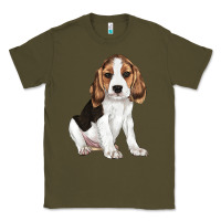 Army Green beagle puppy Classic Tee - LillyAllenDesigns