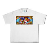 Lunar Rock bison amerıcan flag  license plate template Urban Heavy Tee - BarkalooDesign
