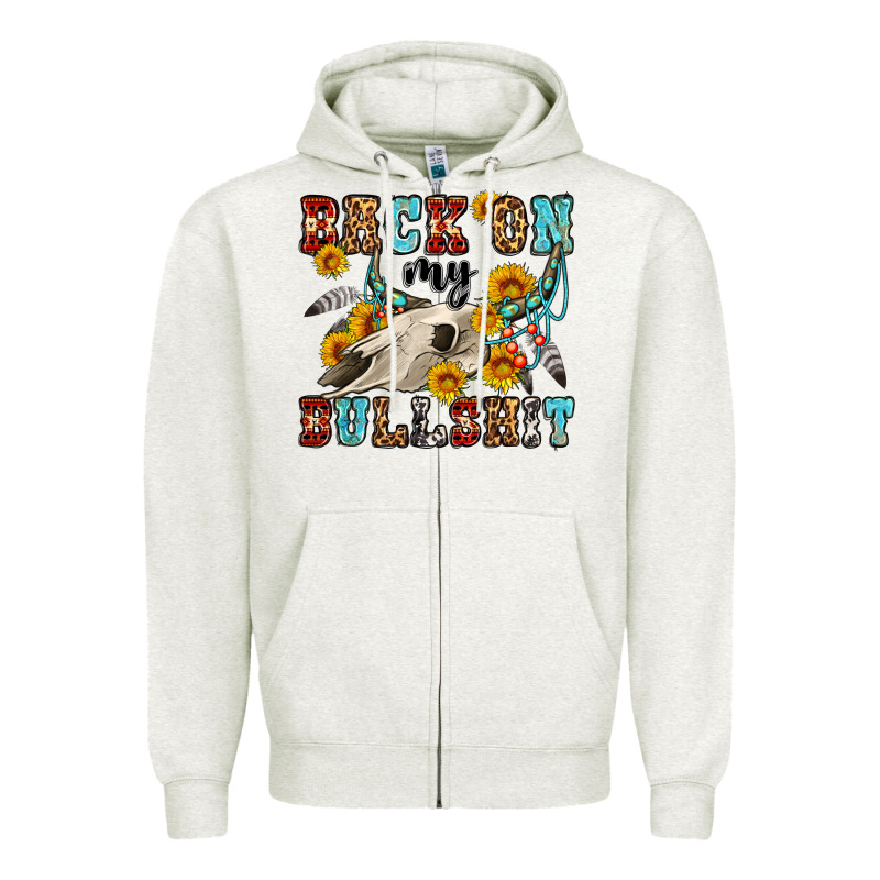 Back On My Bullshit Western Olivia Zipper Hoodie by OliviaCreatesArt | Teevron