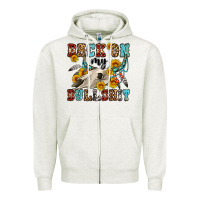 Oatmeal Heather back on my bullshit western olivia Zipper Hoodie - OliviaCreatesArt