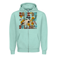 Seafoam back on my bullshit western olivia Zipper Hoodie - OliviaCreatesArt