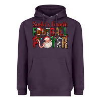 Plum Santa's Favorite Football Player For Christmas Heavyweight Hoodie - FaDigitalArtStudio