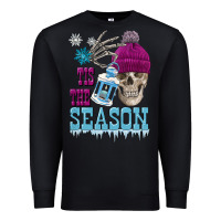 Tis The Season Winter Skull Premium Sweatshirt | Teevron