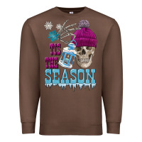 Chestnut tis the season winter skull Premium Sweatshirt - FaDigitalArtStudio