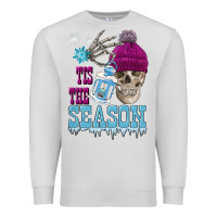 Dove Grey tis the season winter skull Premium Sweatshirt - FaDigitalArtStudio