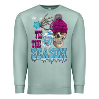 Seafoam tis the season winter skull Premium Sweatshirt - FaDigitalArtStudio