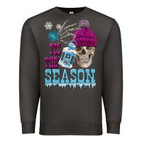 Smoke tis the season winter skull Premium Sweatshirt - FaDigitalArtStudio