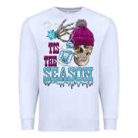 White tis the season winter skull Premium Sweatshirt - FaDigitalArtStudio