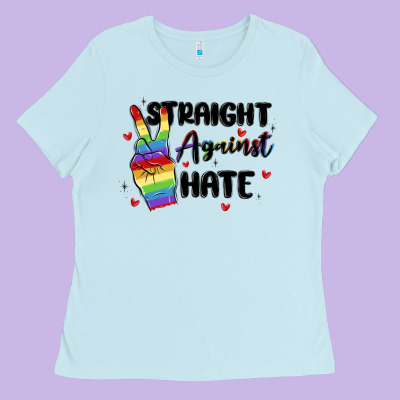 Gay Pride Ladies Tee Designed By Maliassmallbusiness