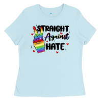 Baby Blue gay pride Ladies Tee - MaliasSmallBusiness