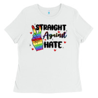 White gay pride Ladies Tee - MaliasSmallBusiness