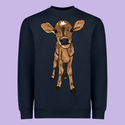 Baby Cow Heavyweight Sweatshirt Designed By Howdyjamesfarm