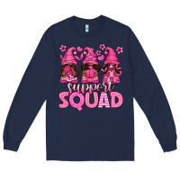 Navy breast cancer afro gnomies support squad Long Sleeve Tee - texasbilliewilder