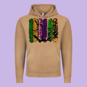 Halloween Brushstroke Vintage Hoodie Designed By Ranaportraitstore