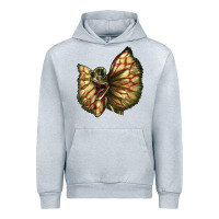 Heather Grey dilophosaurus face Urban Hoodie - LillyAllenDesigns
