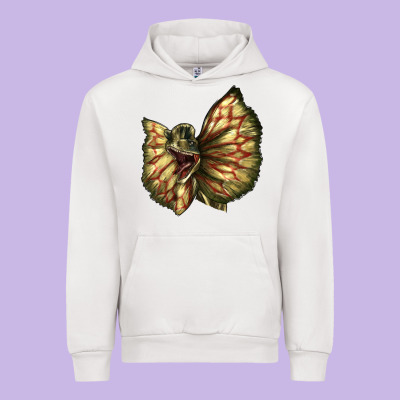 Dilophosaurus Face Urban Hoodie Designed By Lillyallendesigns