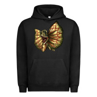 Pigment Black dilophosaurus face Urban Hoodie - LillyAllenDesigns