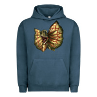 Pigment Midnight Navy dilophosaurus face Urban Hoodie - LillyAllenDesigns